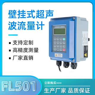 壁挂式超声波流量计 冠科FL501固定分体超声波流量计外夹式流量计