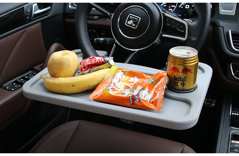 Car Steering Wheel Table Board, In-Car Dining Table, Car Laptop Stand, Tablet Computer Small Table, Foldable and Portable
