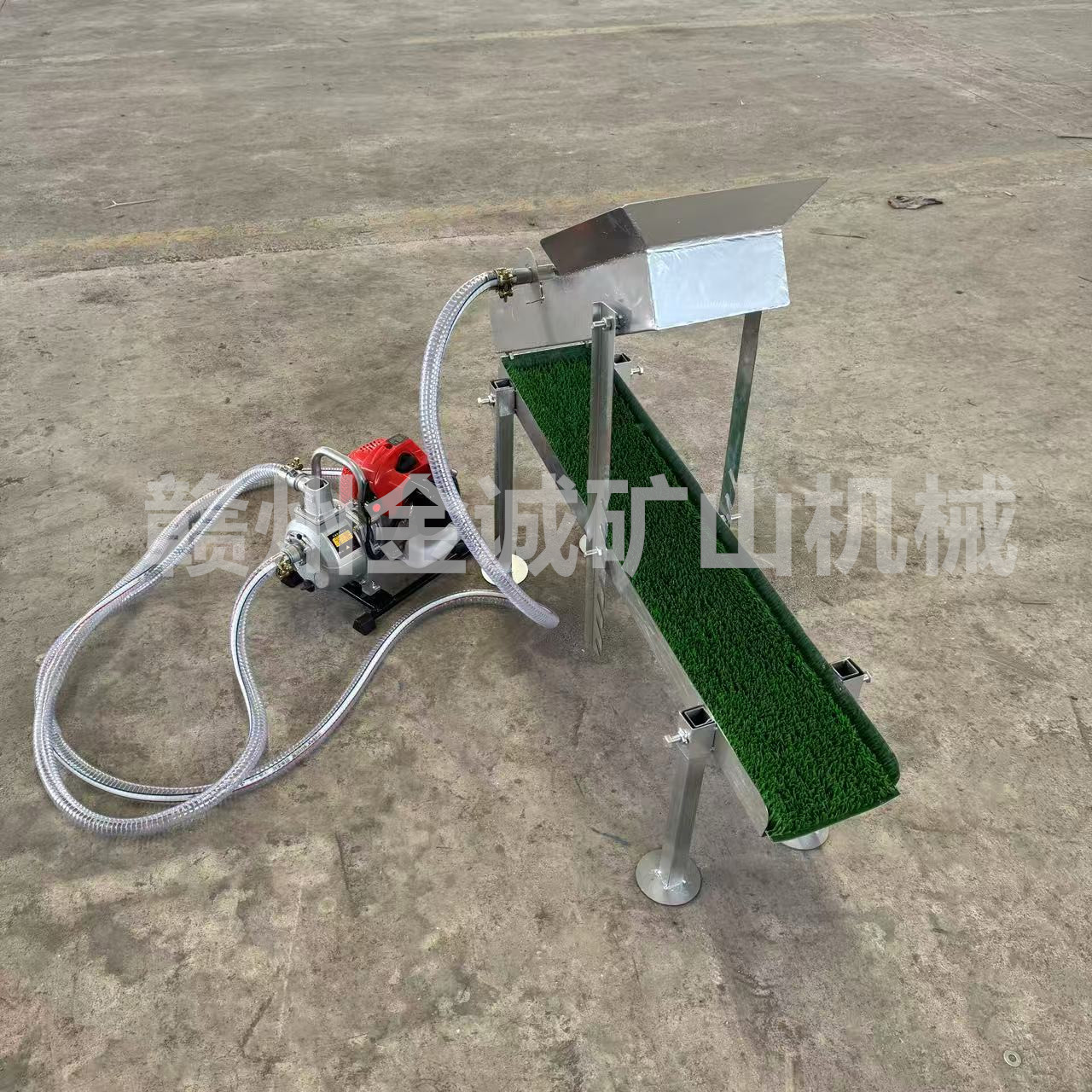 小型便携式汽油混合用淘金机洗金工具淘金简易筛分溜槽户外用设备