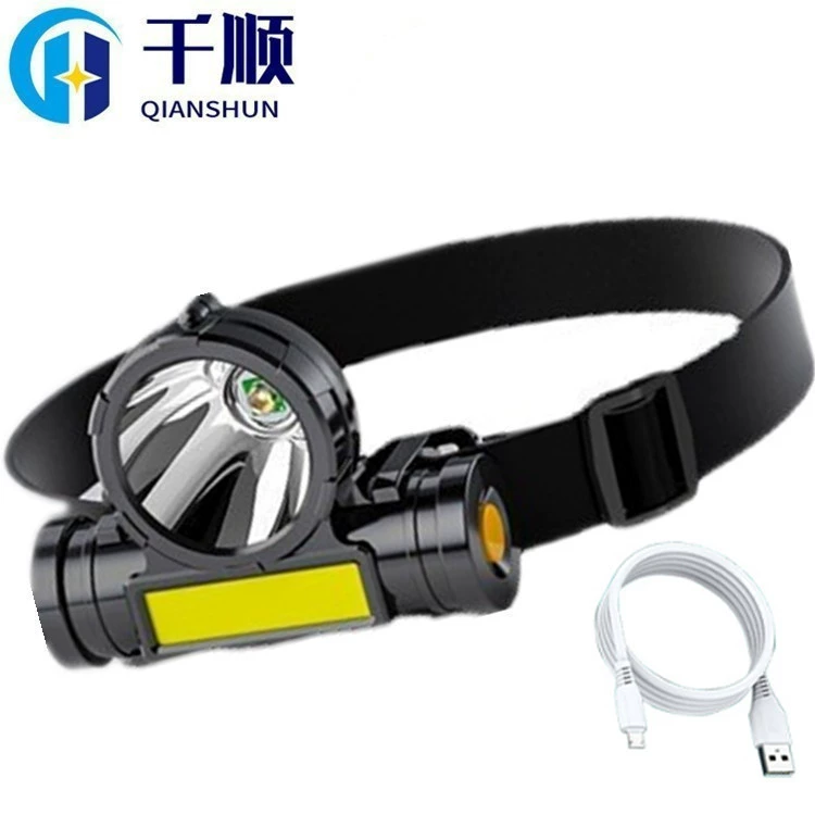 Трансграничная фара, перезаряжаемая на голове, сверхдлительный режим ожидания, супер яркий светодиодный детектор дальнего действия, фонарик ночного шахтера