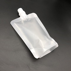 Factory direct sales disposable takeout bag, frosted transparent liquid self-standing spouted bag, screw powder soup portable packaging bag