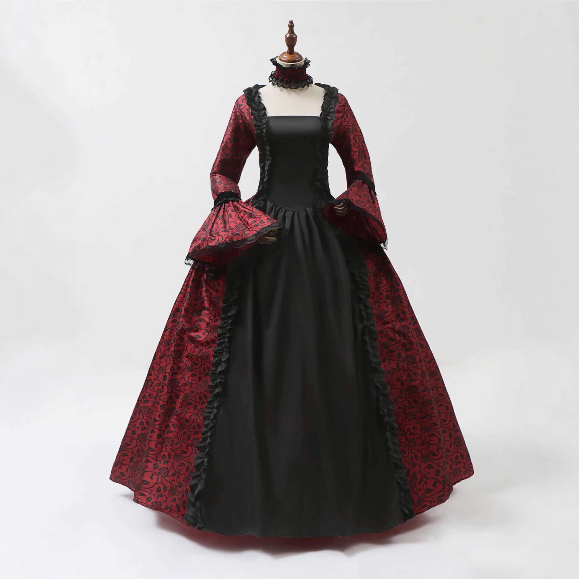 Cross-Border European and American Medieval Victorian Renaissance Palace Dress Five-Color Dress Cosplay Ready Stock