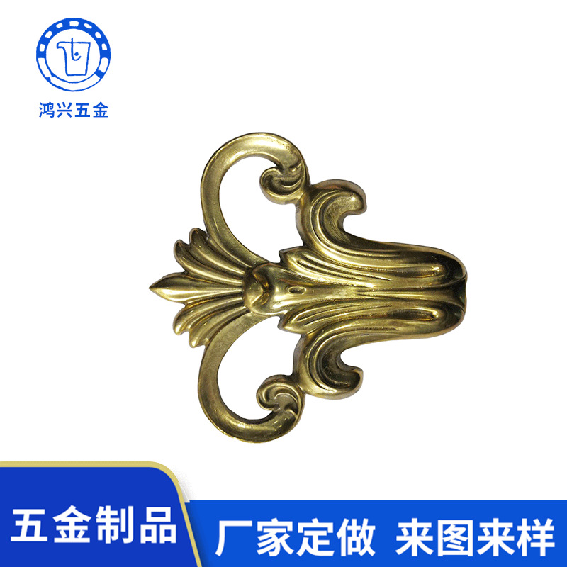 非标铸铜件工艺花叶铸造加工别墅围栏黄铜装饰压铸喷油黄铜工艺品
