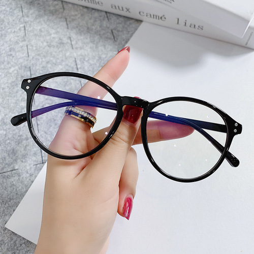 No-makeup artifact anti-blue light glasses frame for female students,  Xiaohongshu slimming and elegant frames for big faces