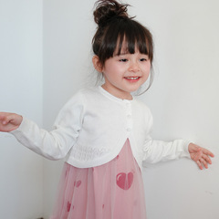 Children's clothing girls European and American Spanish palace style children's sweater cardigan long-sleeved coat sweater shawl thin summer