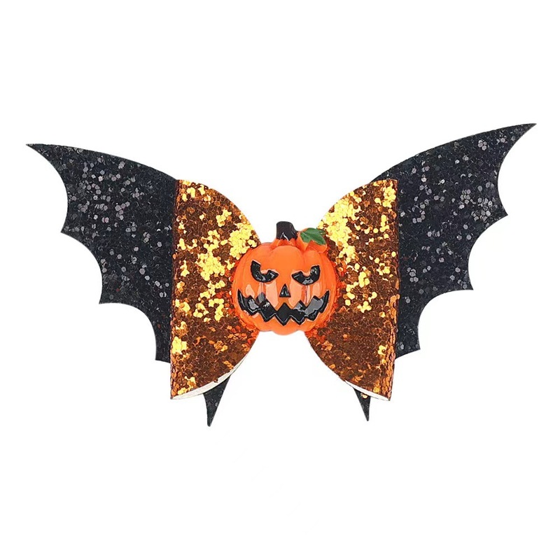 欧米のハロウィーン子供の髪飾りカボチャ革コウモリの髪飾り|undefined