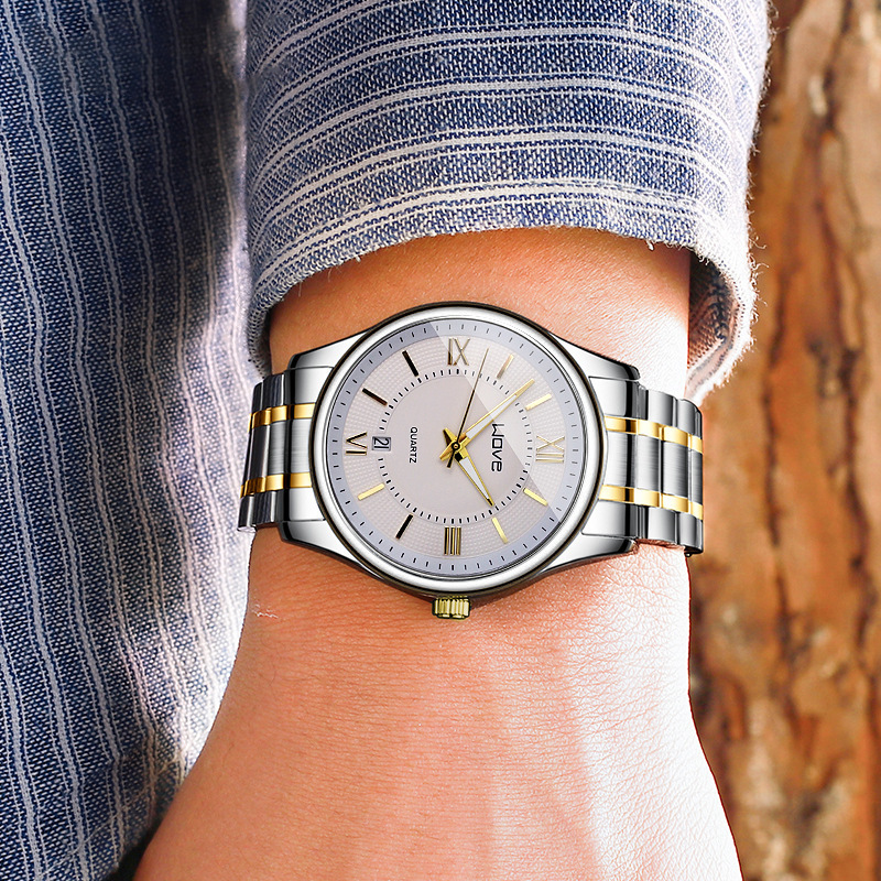 Herrklocka quartz med armband i rostfritt stål modern_voghion.com