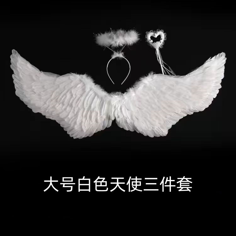 Suministro directo de fábrica de alas de plumas de ángel para niños y adultos, accesorios para escenario, Día del Niño, lote de accesorios de alas de Halloween.