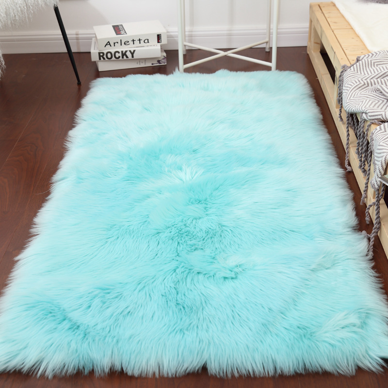 Alfombra de lana nórdica, alfombra de meseta, alfombra de camarero, alfombra de cama, alfombra de piso, alfombra de sala de estar gruesa