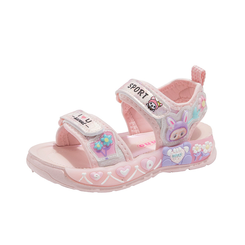 Sandalias de Playa Estilo Princesa para Niña de Cuero Artificial, Ligeras y Antideslizantes, para Playa y Diario