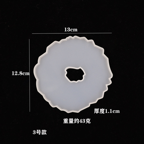 Wavy special-shaped coaster silicone mold diy crystal glue mold mirror irregular table resin mold