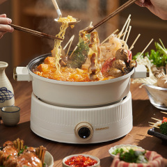 DAYU Electric Hot Pot Multifunctional Household Split Hot Pot Electric Cooking Pot Large Capacity Frying and Steaming Non-stick Electric Hot Pot