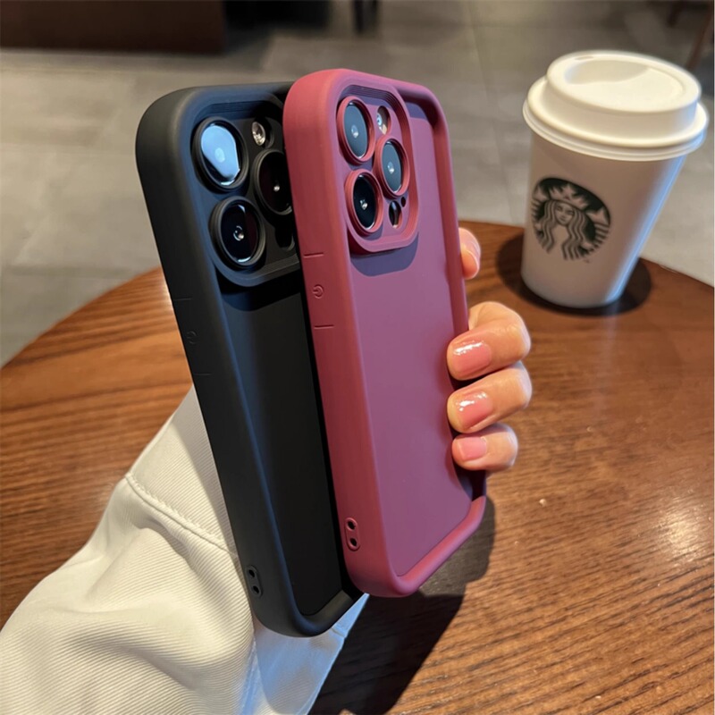 Suitable for Apple 17Promax Phone Case, Solid Color Trendy Iphone161514131211 Protective Cover, Anti-Drop Xr