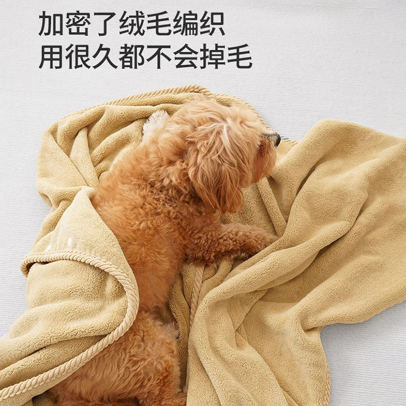 Toalla de secado rápido para perros pequeños para perros, toalla de baño para mascotas de lana de coral más gruesa, súper absorbente y secado rápido, baño de gato