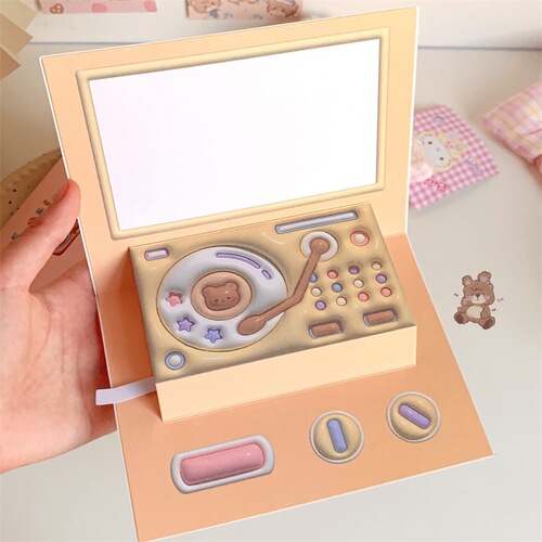 Christmas Birthday 3D Picture Recording Greeting Card Qixi Valentine's Day Tape Record Talking Gift Love Declaration Card