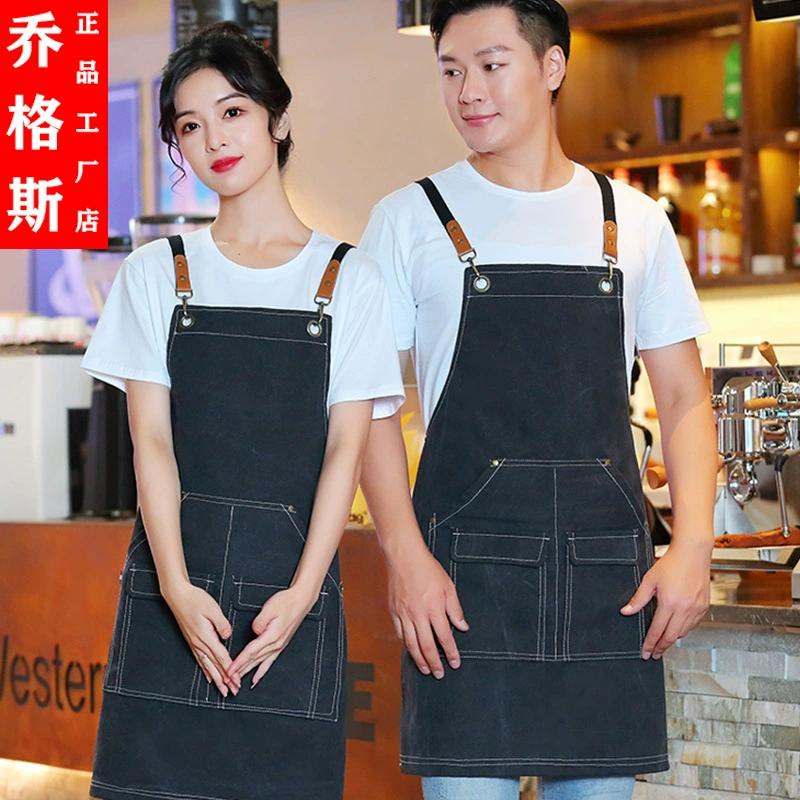 Джинсовый фартук Красота Парикмахерская горячее окрашивание техник Мужская парикмахерская Рабочая одежда антипригарные волосы износостойкая Мода
