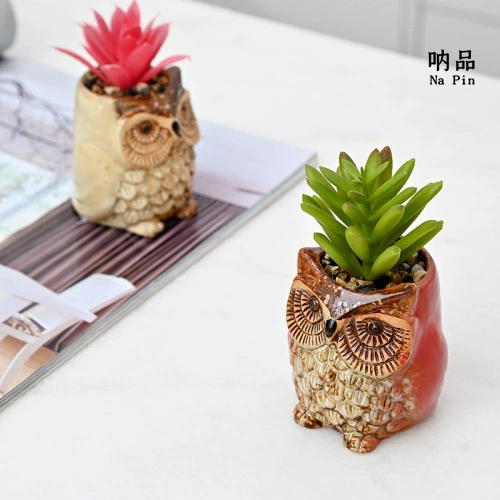 Экспортная торговля Napin: новый цветочный горшок в виде совы, керамический горшок для цветов, прямые поставки с фабрики, горячая распродажа