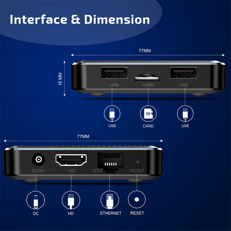 TV98mini S905W2 приставка 4K HD 5GWiFi сетевой плеер ТВ-бокс ТВ-бокс