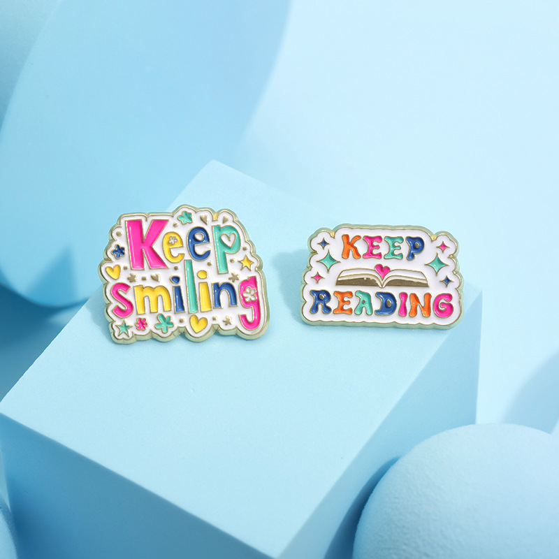 Cute Pin Letter Alloy Stoving Varnish Unisex Brooches display picture 7