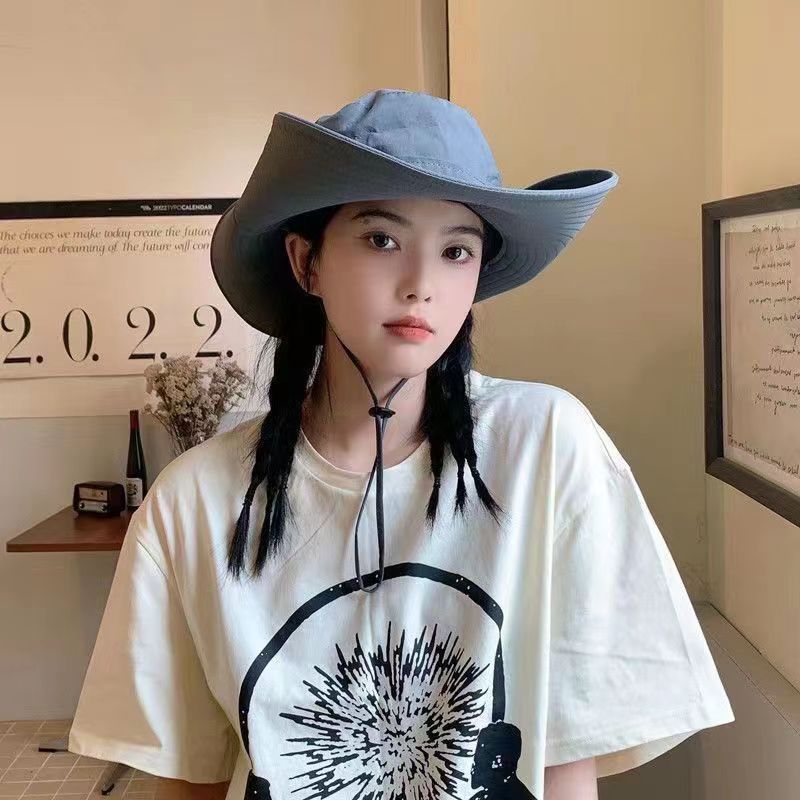 (2개) 여름 등산 모자 남자 무승부 올매치 통기성 어부 모자 여성의 차양 선 스크린 야외 낚시 큰 콘드 태양 모자