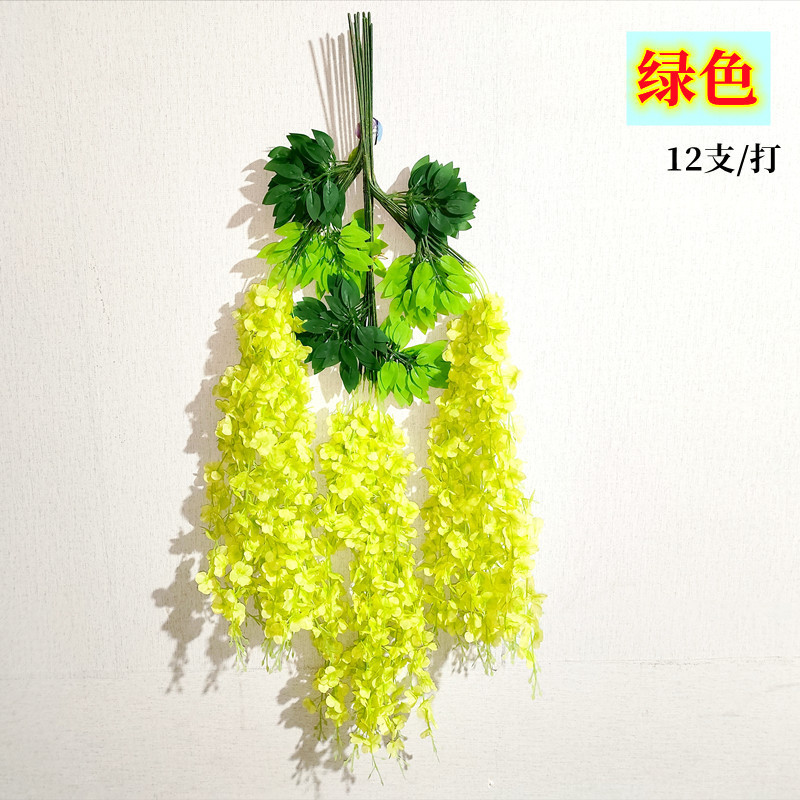 人工藤の花、豆の花、偽物の花、造花、緑の植物、リビングの天井、壁掛けの花、藤、結婚式の装飾、卸売|undefined