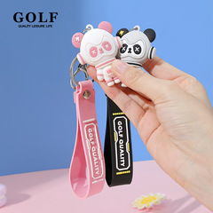 ゴルフGOLFキーホルダーかわいいパンダキーペンダント