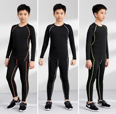 Children's tight-fitting training suit basketball base set sports suit quick-drying girls' spring football clothes boys' innerwear