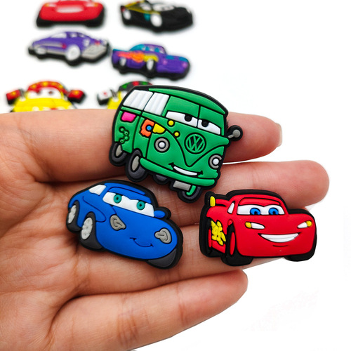 20 Cars Crocs, Flower Cartoon Cute Shoe Buckles, Shoes Accessories, Cross-Border Exclusively Available