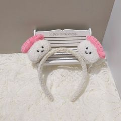 卡通立体虾系饭团发箍女生可爱洗脸发夹毛绒卖萌发箍地摊货源批发