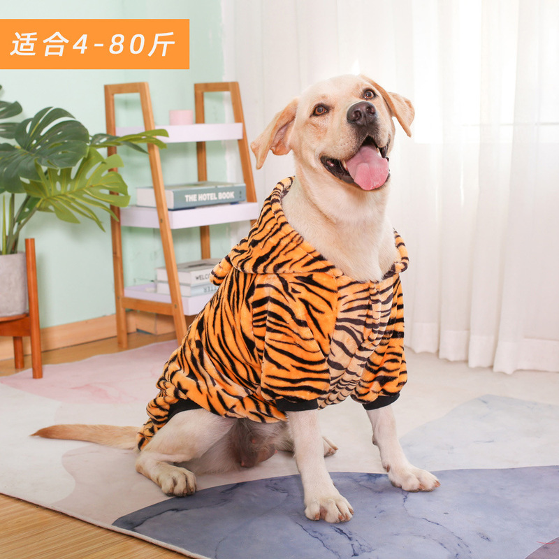 フランネルの小さい中の大型の犬は暖かくて、春と秋の冬の金の毛のラブラドコキの両足の犬の服は卸売りします。|undefined