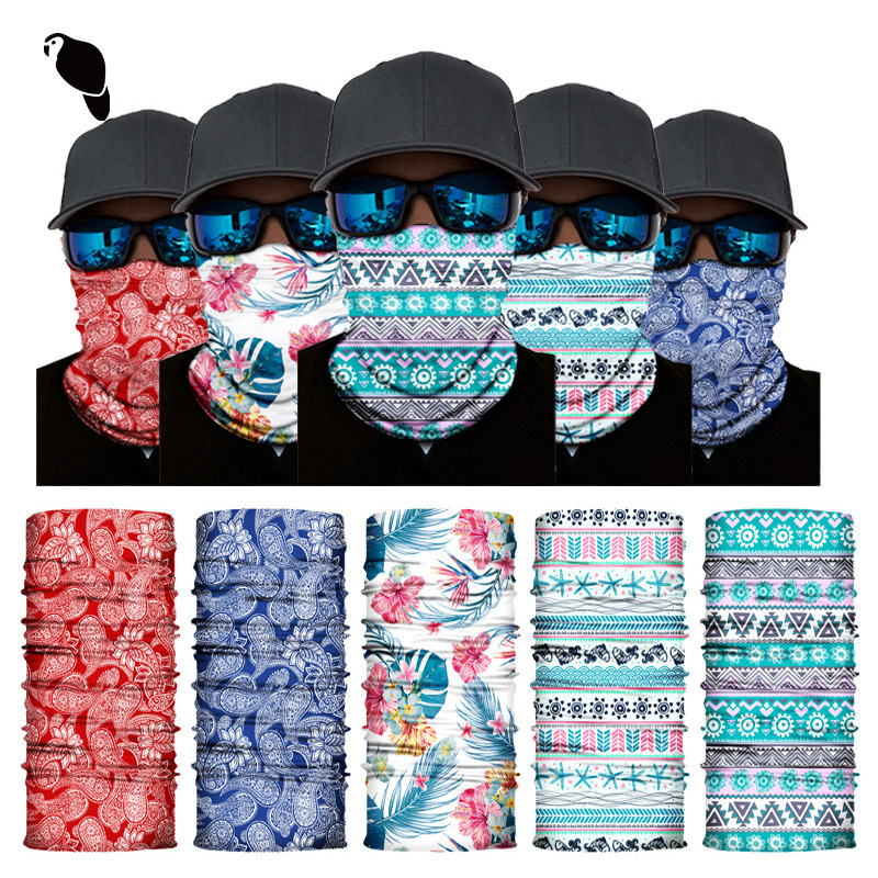Xunhui Printed Series Magic Headscarf Seamless Versatile Sports Windproof Sunscreen Face Mask Cycling Neck Gaiter Sunshade