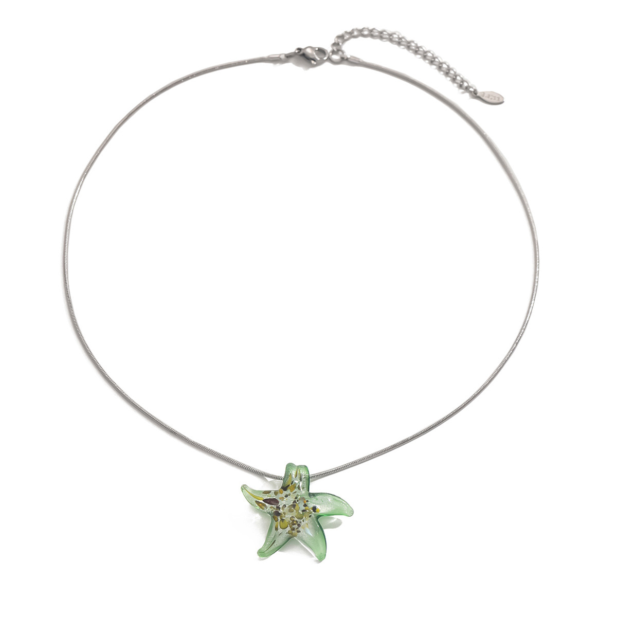 Nuevo collar bohemio irregular de estrellas de mar esmaltado nicho de estilo de vacaciones de alta calidad collar de acero inoxidable universal image 5