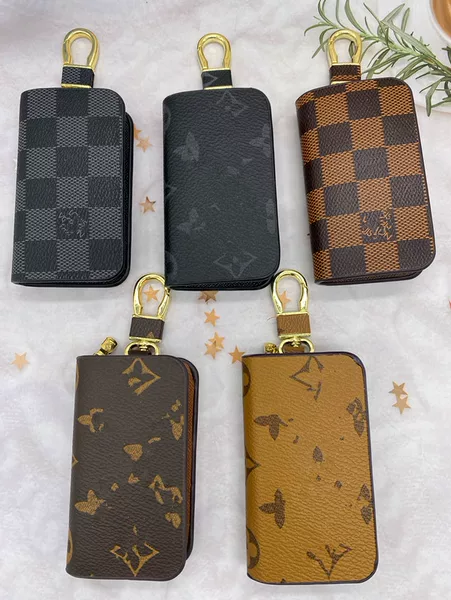 Factory Direct Sales of Cross-Border Popular Items: Vintage Key Pouch, Zipper Bag, High-Quality Card Holder, Gift Box Set, Compact Short Key Holder