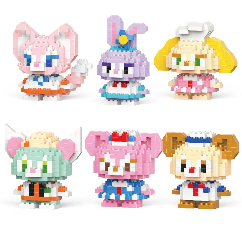 Micro Block Cartoon Figure Set, Micro-Scale Doll (Assorted Random Boxes), Colorful Gift Box