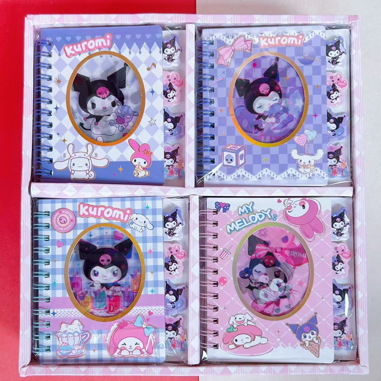 Cuaderno Espiral con Diseño de Mascota Adorable, Cuaderno Escolar Kuromi de Alta Calidad, Planificador Espiral con Hojas Intercaladas, Diario, Agenda.