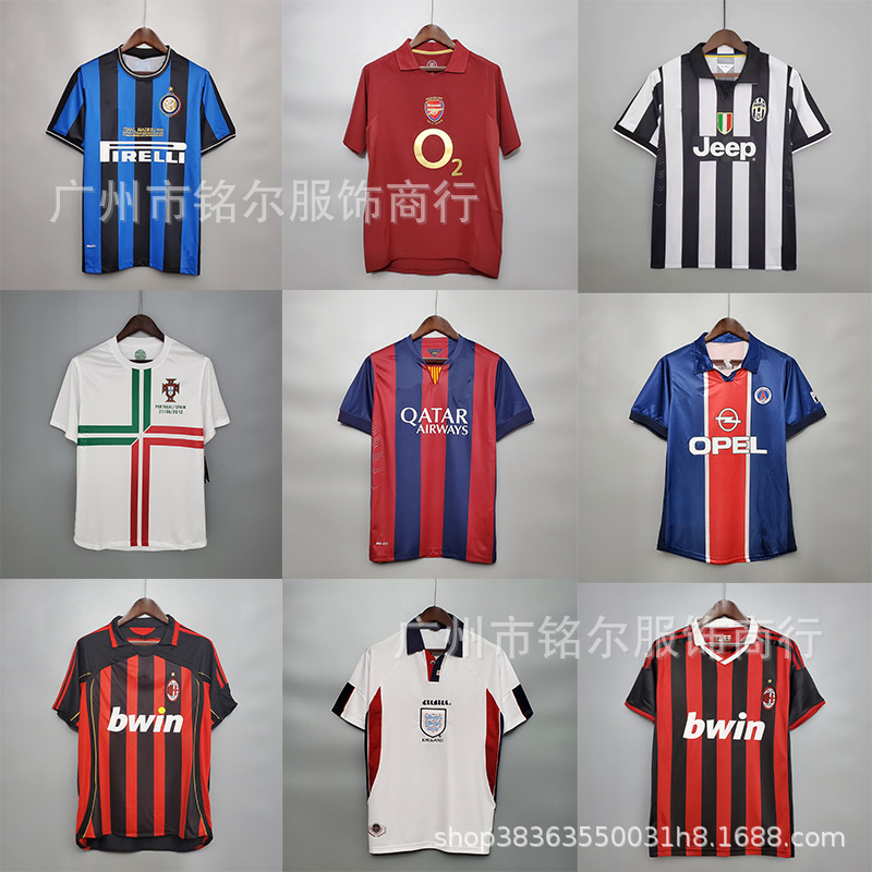 Usa, Canada, Mexico World Cup Retro Football Jerseys Portugal Inter Milan Brazil Germany Juventus Ac Arsenal Lisbon