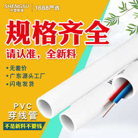 pvc穿线管4分6分电工套管线管穿螺杆管塑料穿墙管20 32 40批发