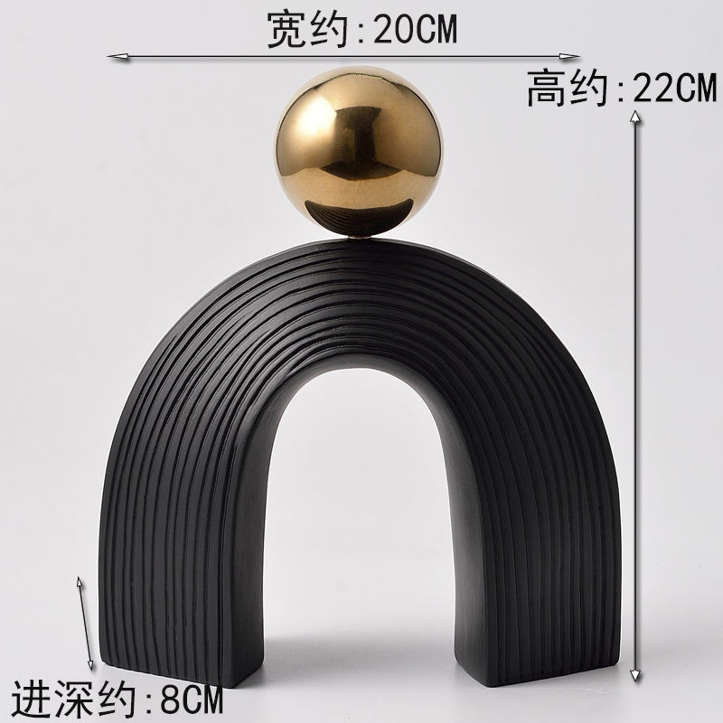 22 cm Bola de Oro Negra