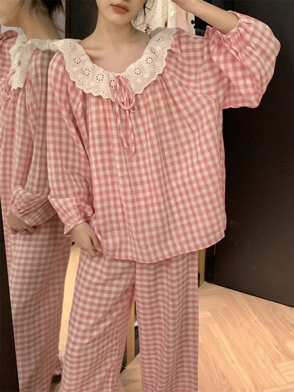 foreign trade东南亚睡衣女季长袖云朵棉公主风家居服可外穿爆款|undefined
