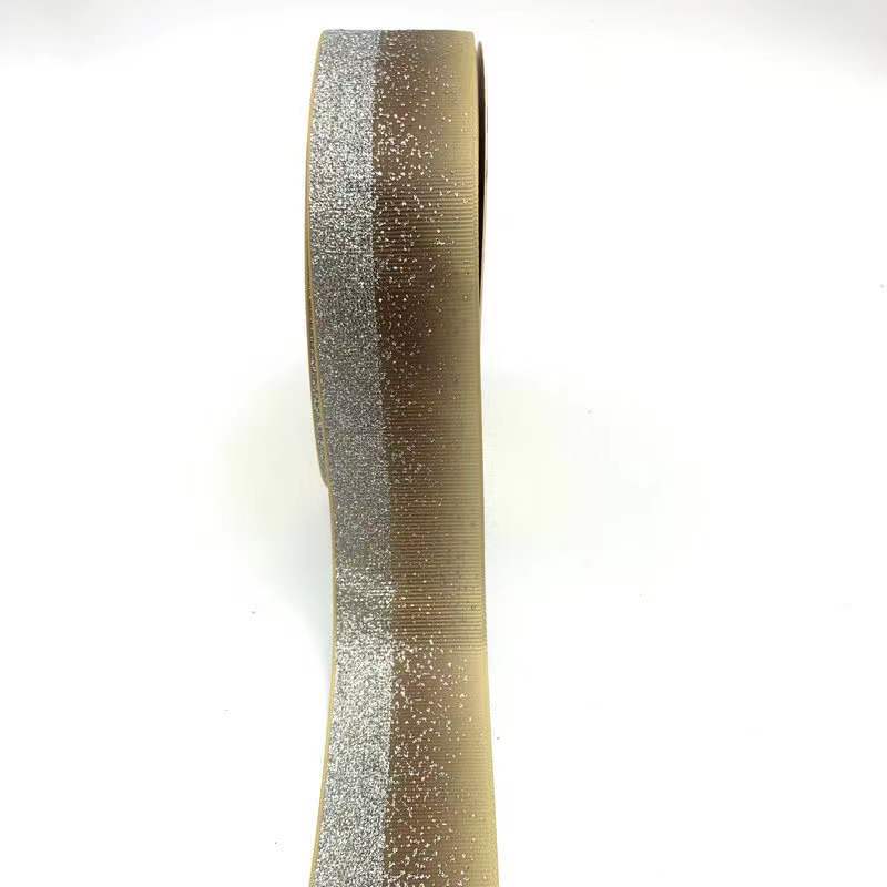 Venta al por mayor 4cm cinta gradiente costilla cinturón polvo de oro barra bandeja hecha a mano cinta de regalo caja de embalaje cinta láser ahora