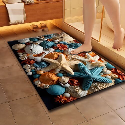 Soft diatomaceous earth 3D stereoscopic expanding mat for bathroom toilet and bathroom absorbent quick-dry foot mat