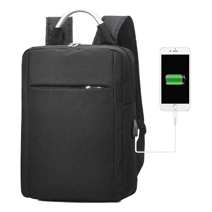 Cross-Border Ready-Stock Computer Backpack with Usb, Simple Business Multifunctional Casual Backpack, Wear-Resistant Travel Bag