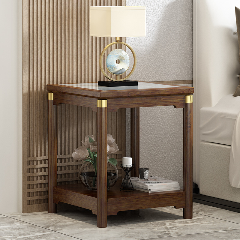 Luz de lujo Rock placa mesa auxiliar pequeño sofá lado gabinete sala de estar esquina Mesa dormitorio pequeña mesa lateral mesita de noche estante de almacenamiento