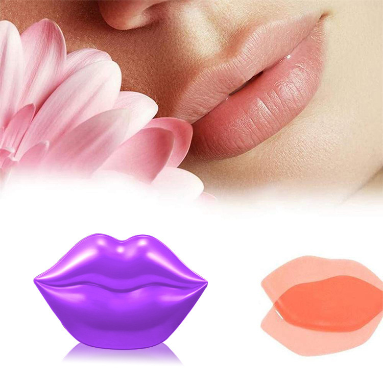 Purple Collagen Hydrogel Moisturizing Lip Mask to Remove Dead Skin and Fade Lip Lines, Hyaluronic Acid Lip Care Special