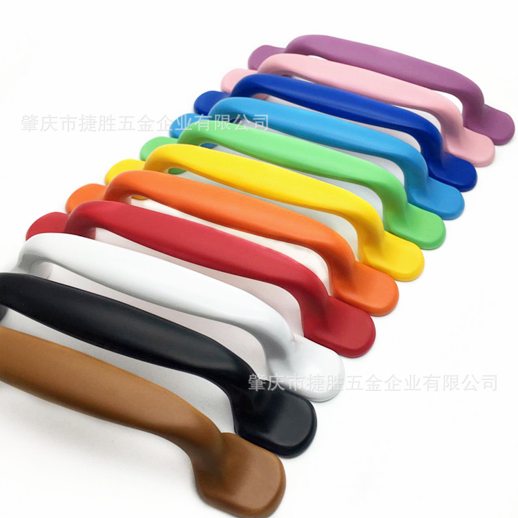 凌世新款厂家直售锌合金彩色现代简约橱柜把手衣柜抽屉鞋柜拉手