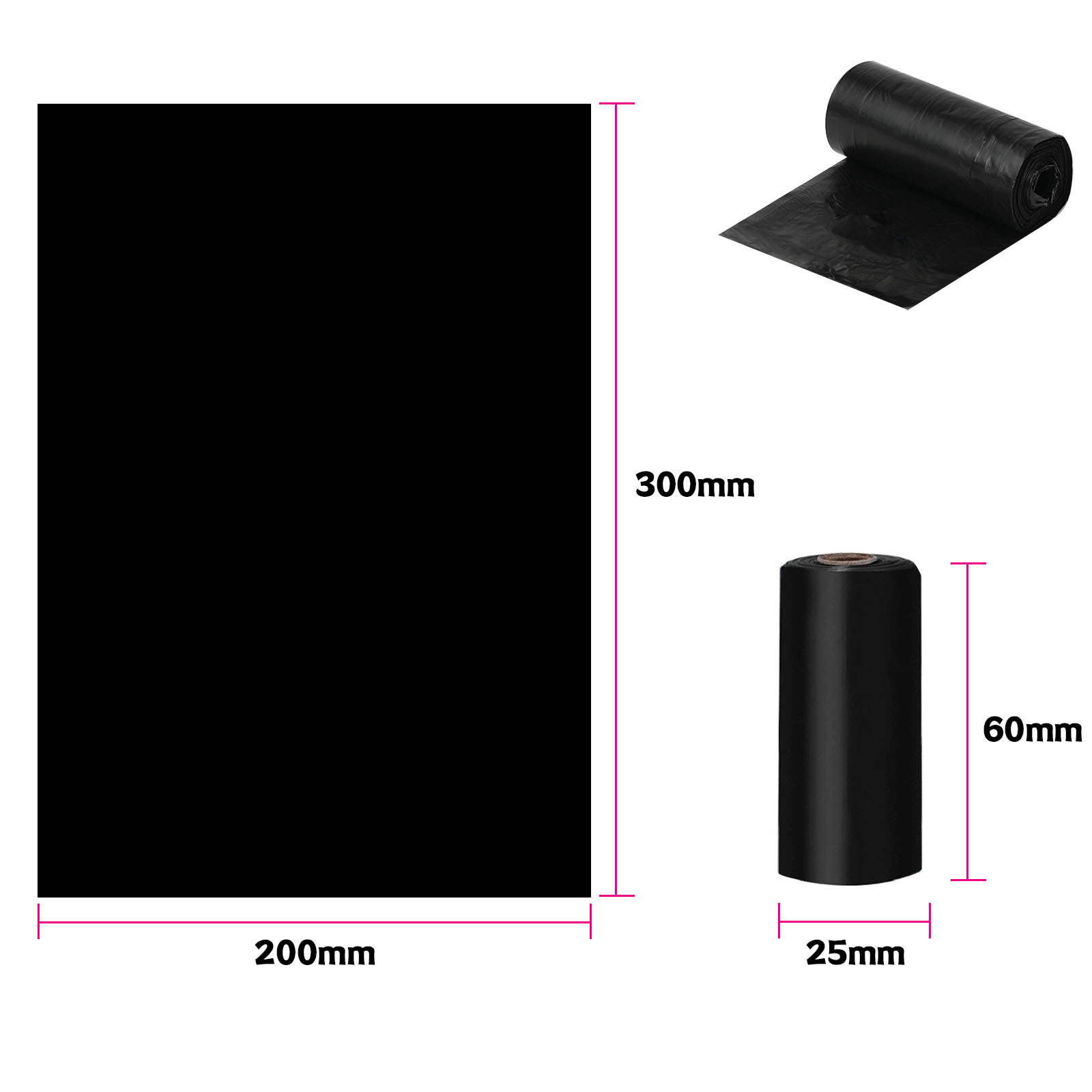 0.8 실크 PE 불분해성 신소재 블랙