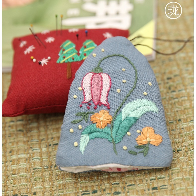 Nuevo bordado hecho a mano DIY bolsa de teléfono móvil de estilo europeo tridimensional bordado material de la tela paquete kit principiante