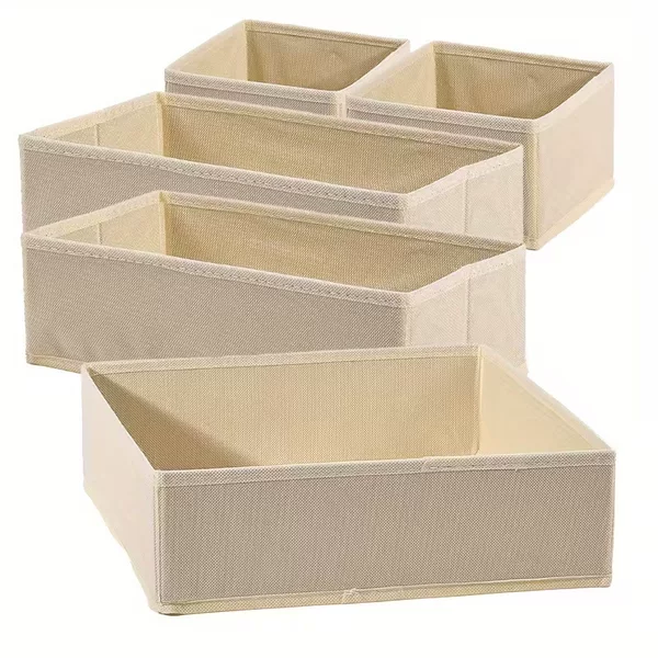 Fabric Underwear Storage Box for Home and Dormitory Use, Drawer-Style Compartment Organizer for Underwear, Socks, and Clothes