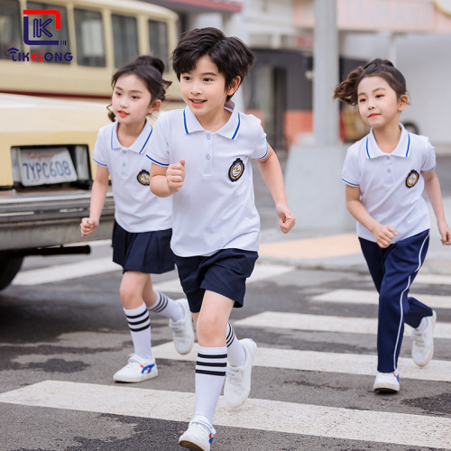 Kindergarten uniforms entry photos, summer clothes, sports style primary school uniforms, short-sleeved T-shirts, children's class uniforms, sports suits