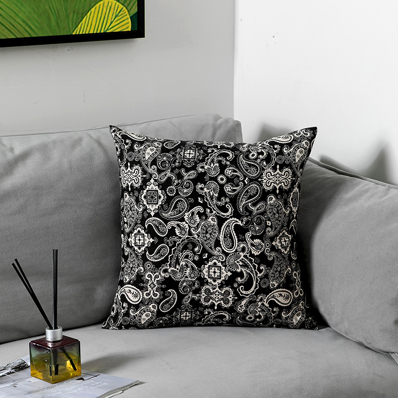 Funda de cojín con estampado doble cara estilo rústico para sofá_voghion.com